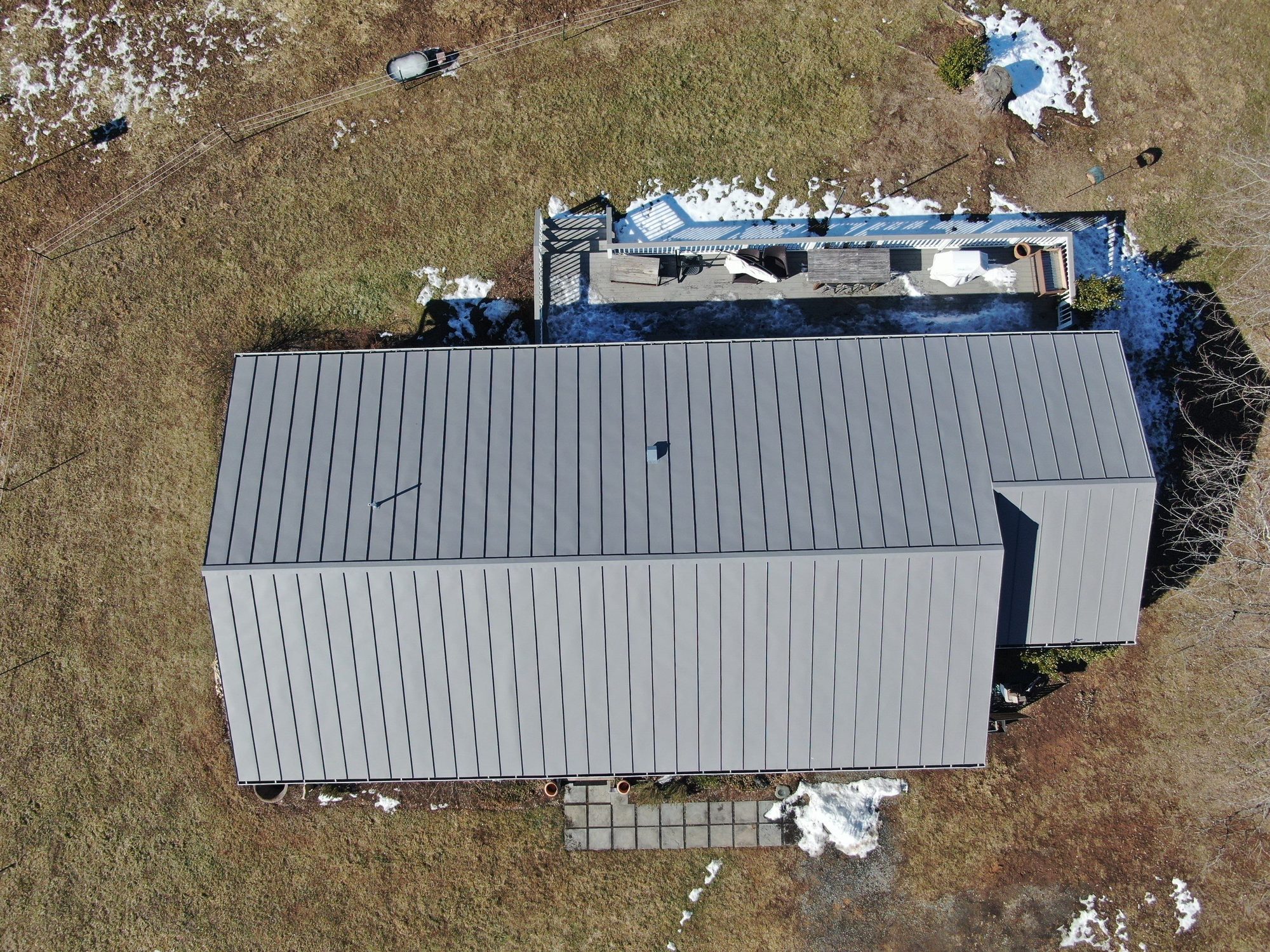 Finished standing-seam roof